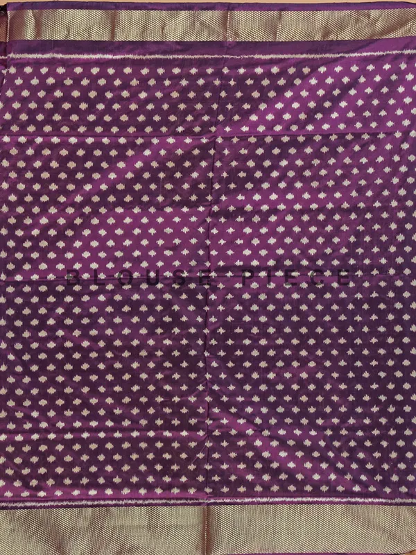 Dark purple printed silk saree for festival