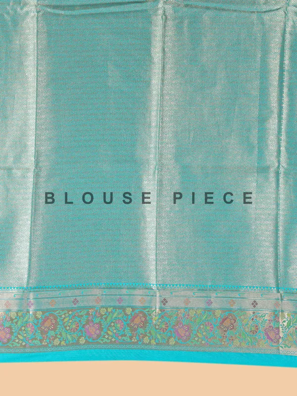 Dark purple silk saree with aqua border