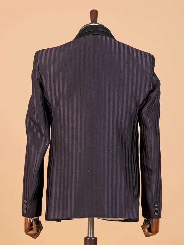 Dark purple terry reyon coat suit