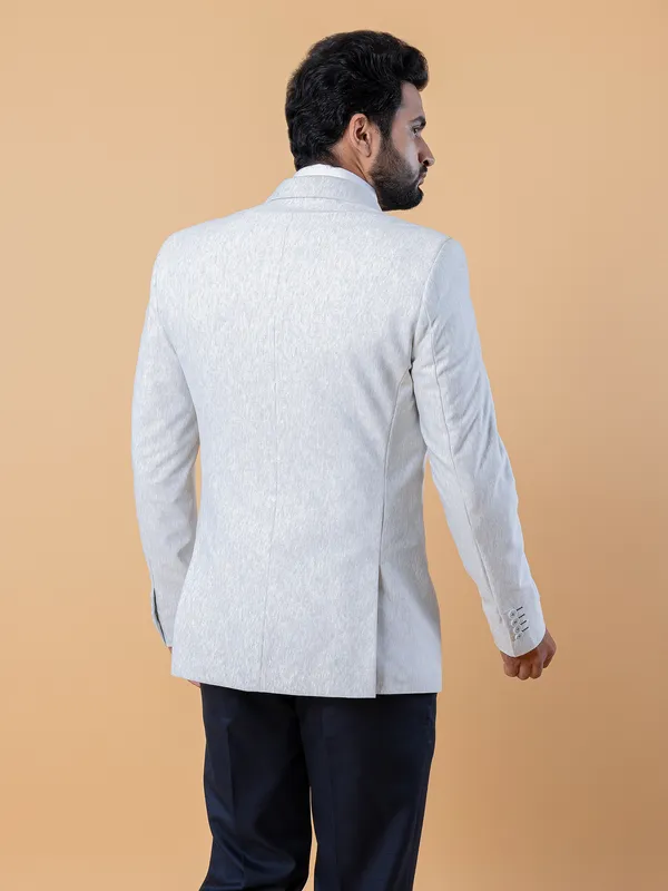 Dashing light grey terry rayon blazer