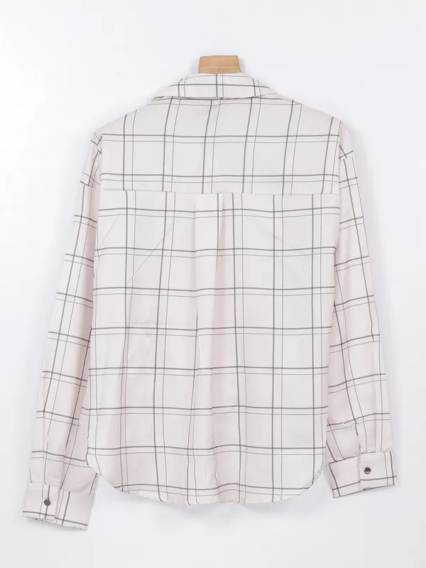 Deal beige cotton checks shirt