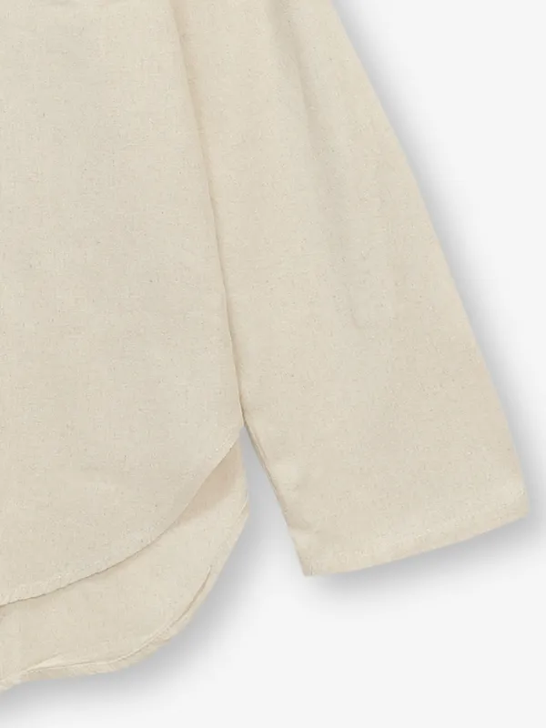 DEAL beige plain cotton shirt