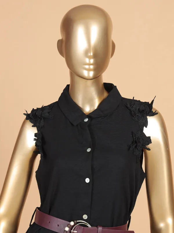 DEAL black cotton silk dress