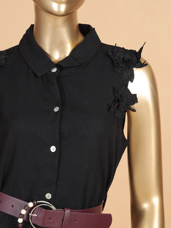 DEAL black cotton silk dress