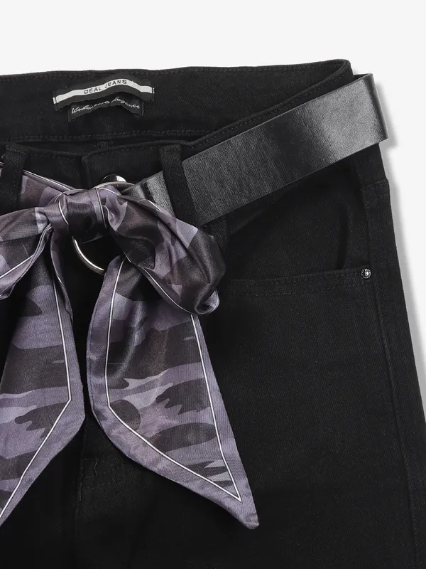 DEAL black denim straight jeans