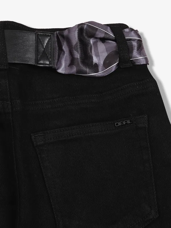 DEAL black denim straight jeans