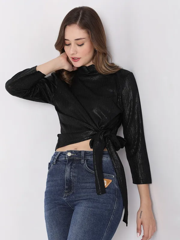 Deal black lycra casual top