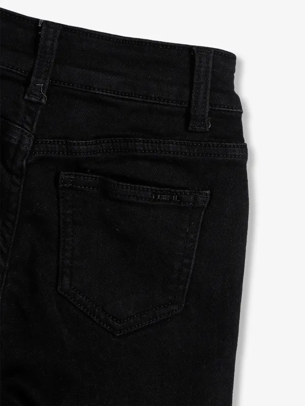 Deal black solid casual jeans