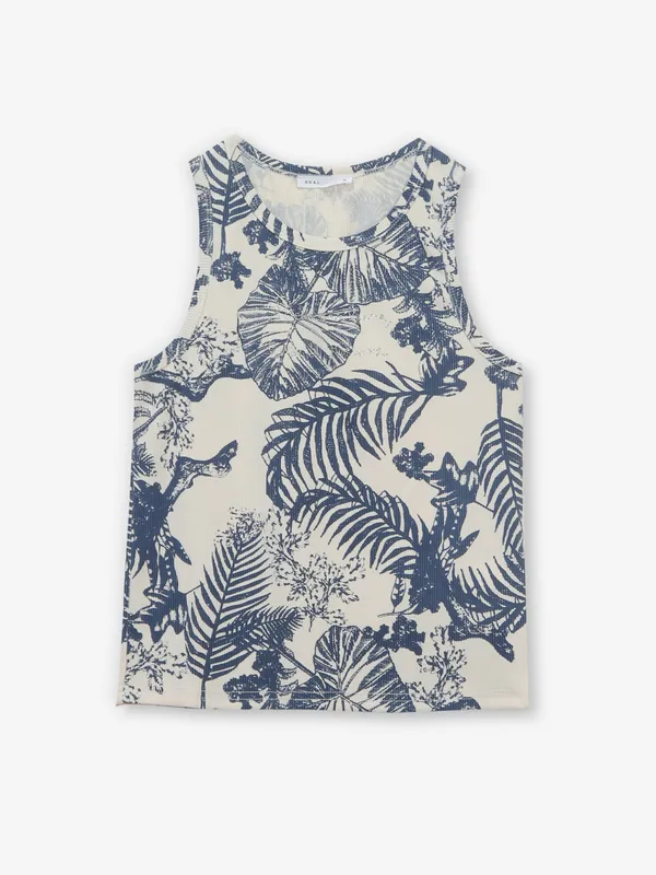 DEAL blue printed cotton top