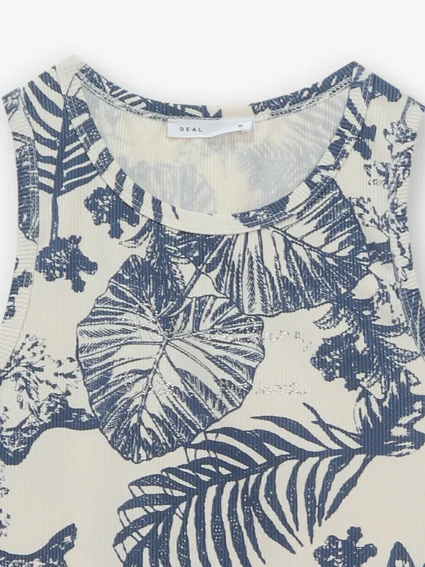 DEAL blue printed cotton top