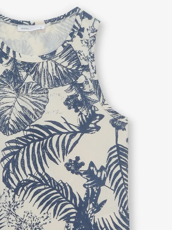DEAL blue printed cotton top