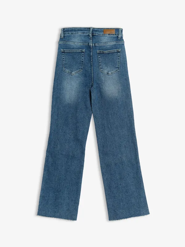 Deal blue ripped flare jeans