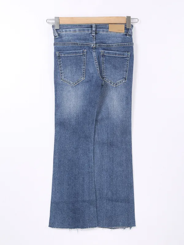 Deal blue washed flare jeans