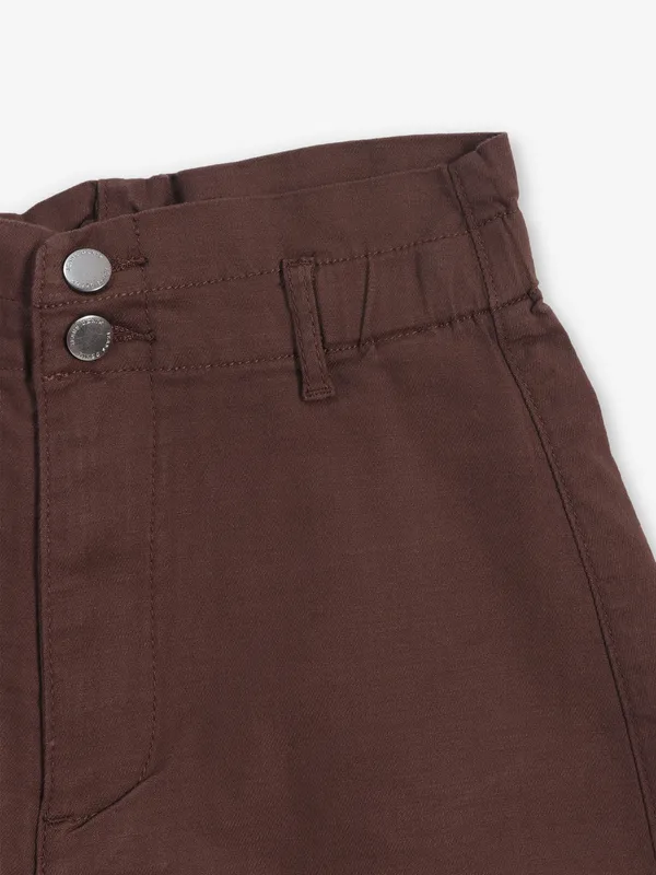 DEAL brown cotton shorts for women
