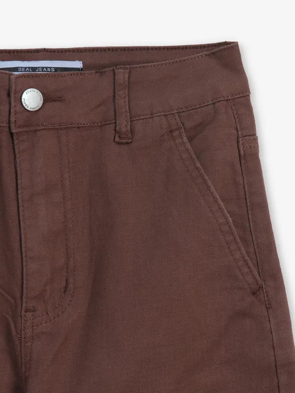 DEAL brown solid denim jeans