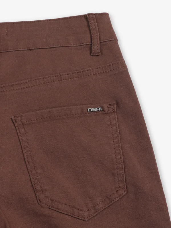 DEAL brown solid denim jeans