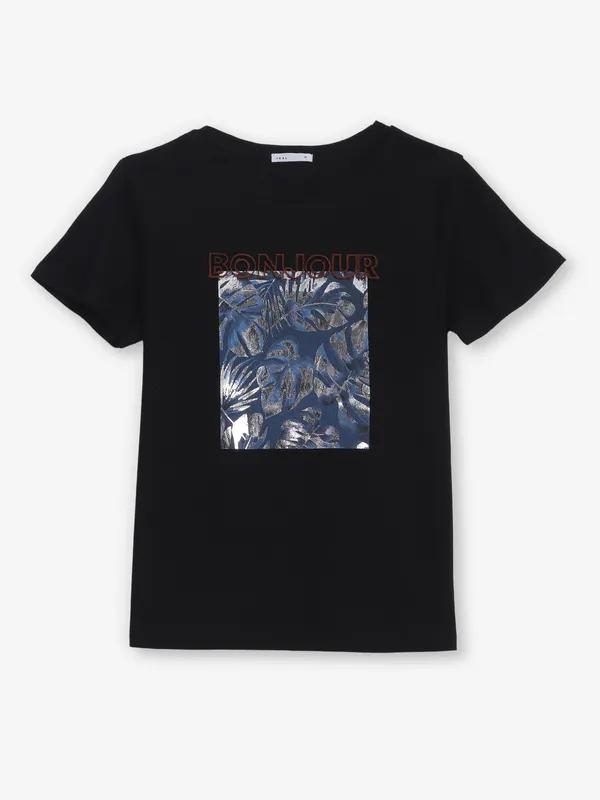 DEAL cotton black t-shirt for girls