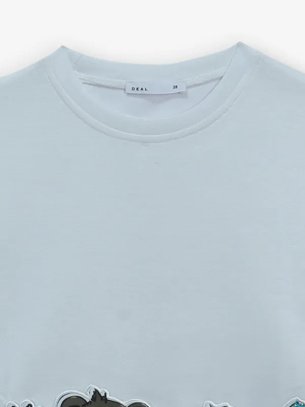 DEAL cotton crop top in white
