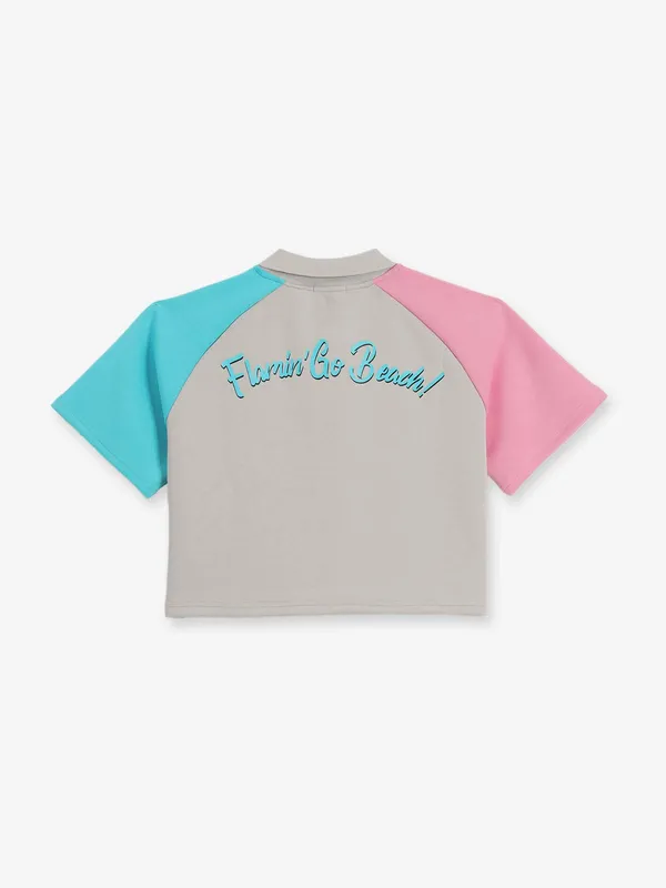 DEAL cotton grey women crop top
