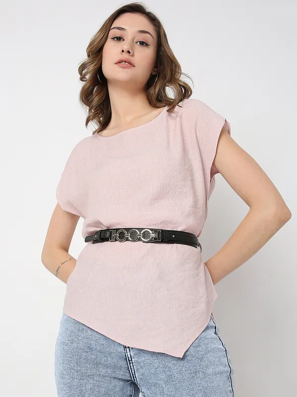Deal cotton light pink plain top