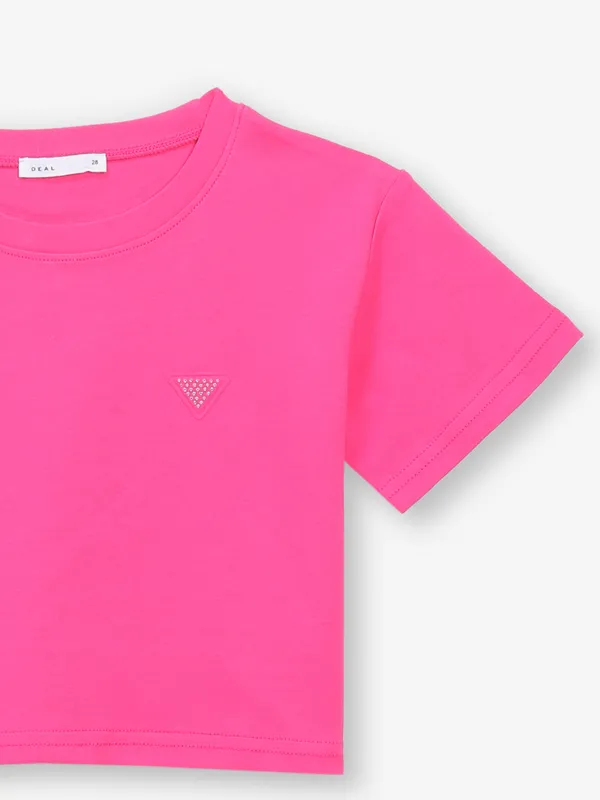 DEAL cotton pink top for girls