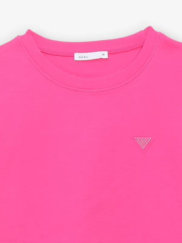 DEAL cotton pink top for girls