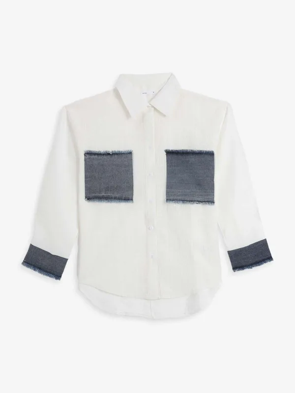 DEAL cotton shirt in off white