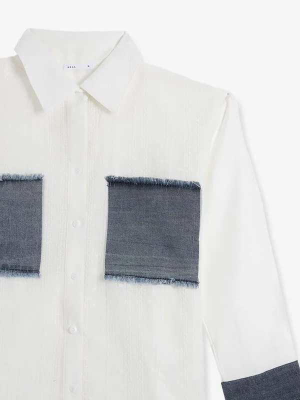 DEAL cotton shirt in off white