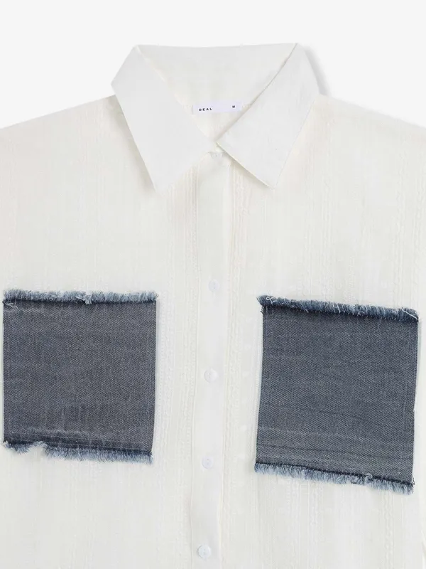 DEAL cotton shirt in off white
