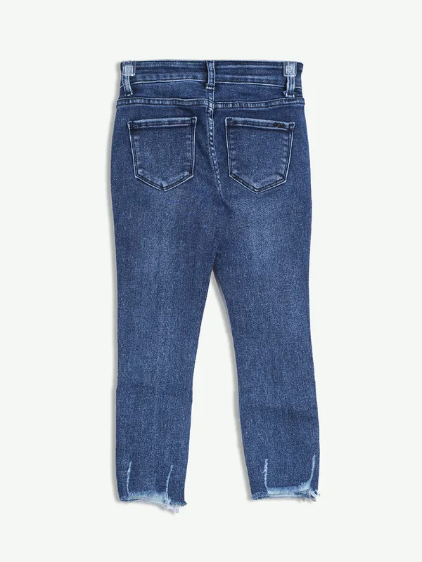 Deal dark blue ripped jeans