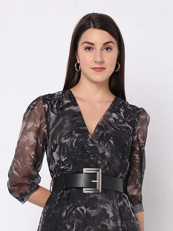Deal dark grey printed dress