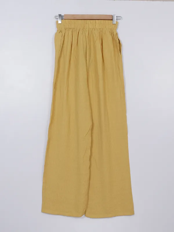 Deal dusty yellow cotton palazzo