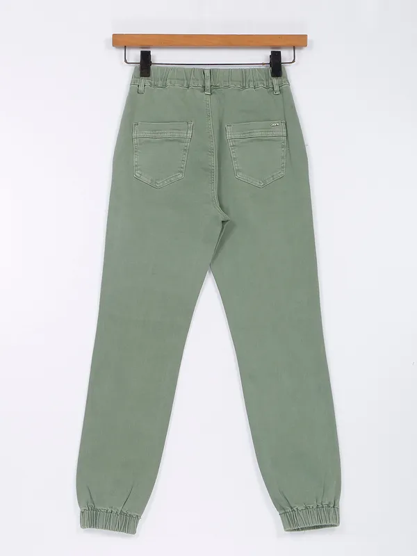 Deal green shaded denim joggers
