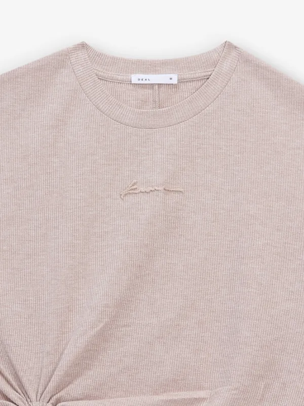 DEAL grey cotton crop top for women