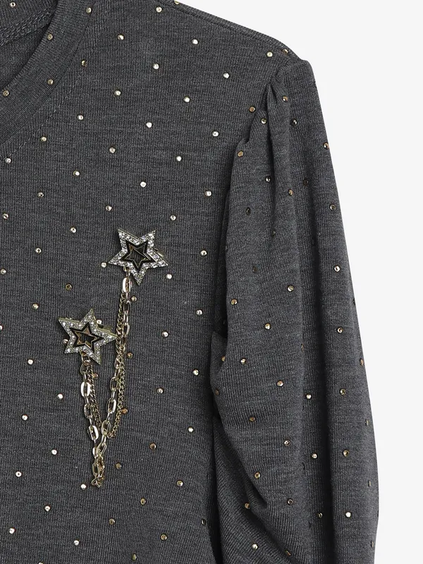 Deal grey cotton t shirt
