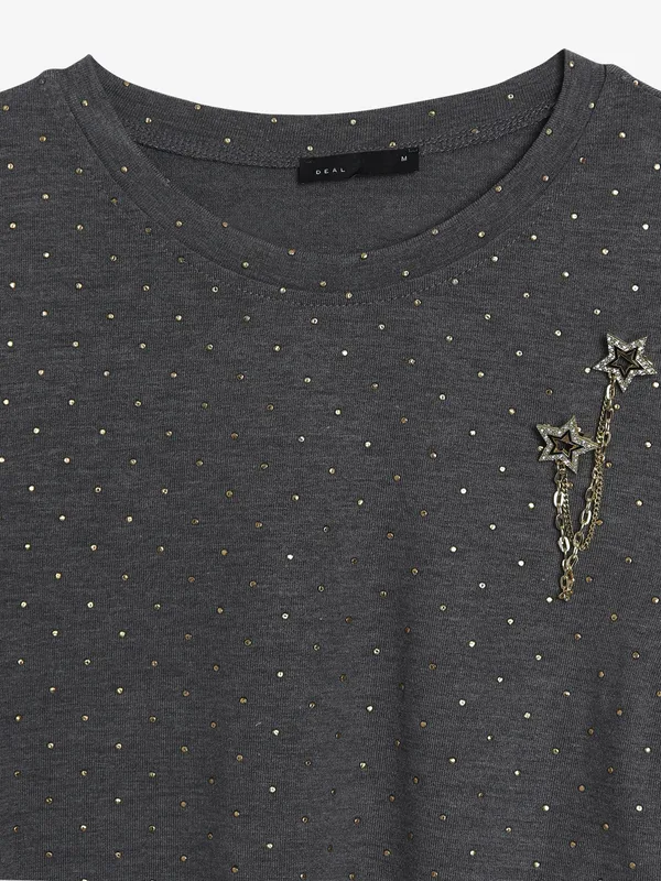 Deal grey cotton t shirt