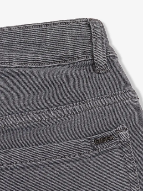DEAL grey solid denim straight jeans