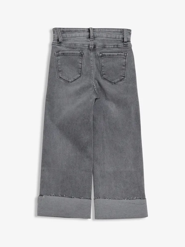 Deal grey straight denim jeans