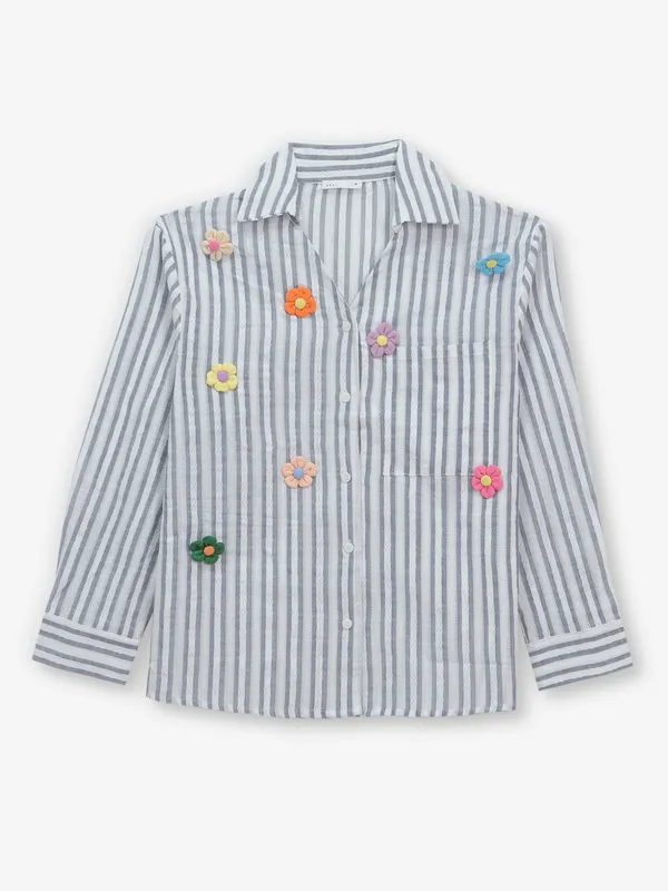 DEAL grey stripe cotton shirt