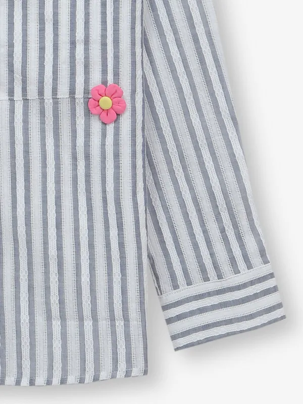 DEAL grey stripe cotton shirt