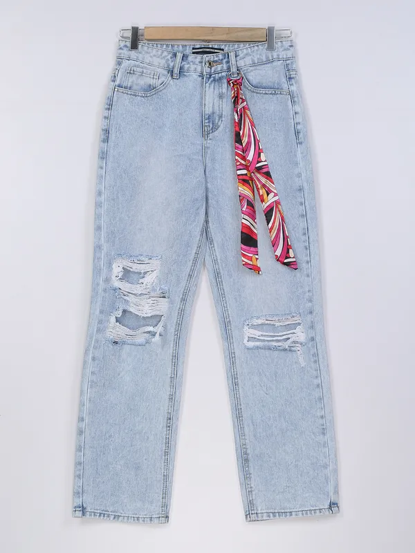 Deal ice blue wide leg jeans