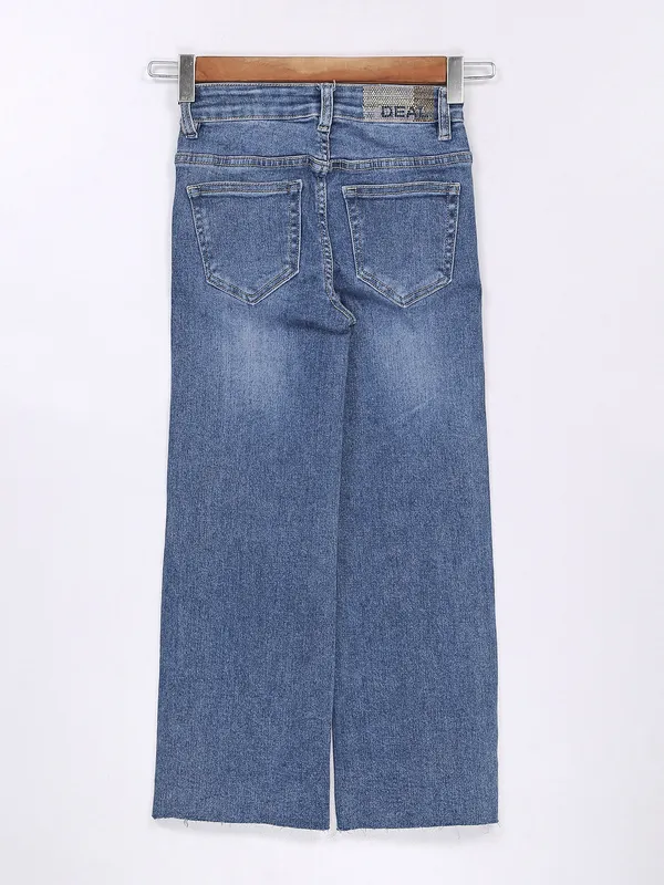 Deal indigo blue wide leg jeans