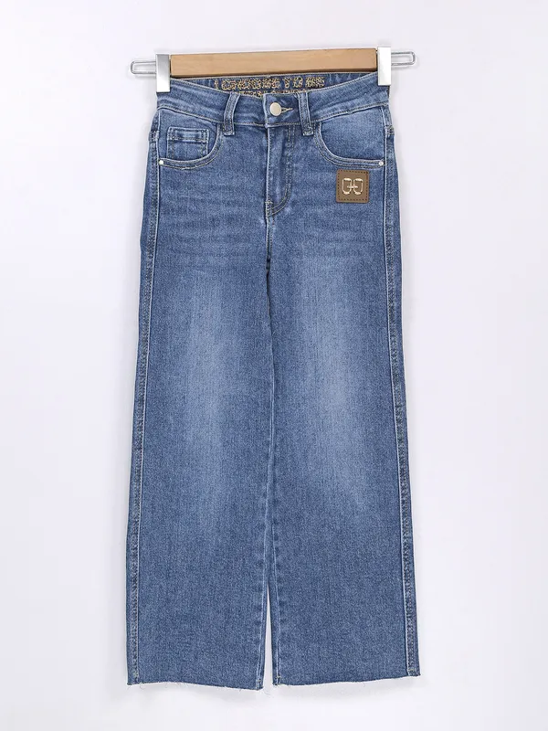 Deal indigo blue wide leg jeans