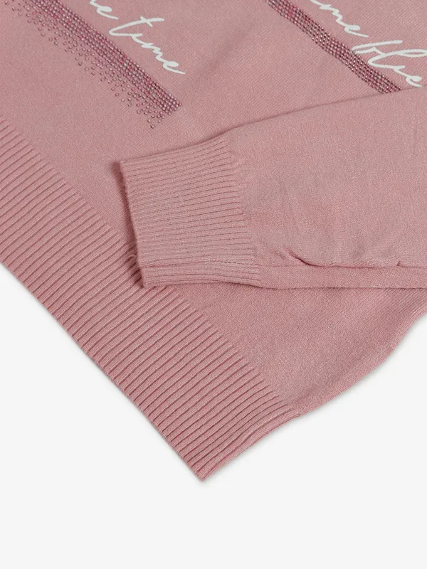 Deal knitted pink sweatshirt