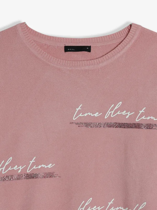 Deal knitted pink sweatshirt