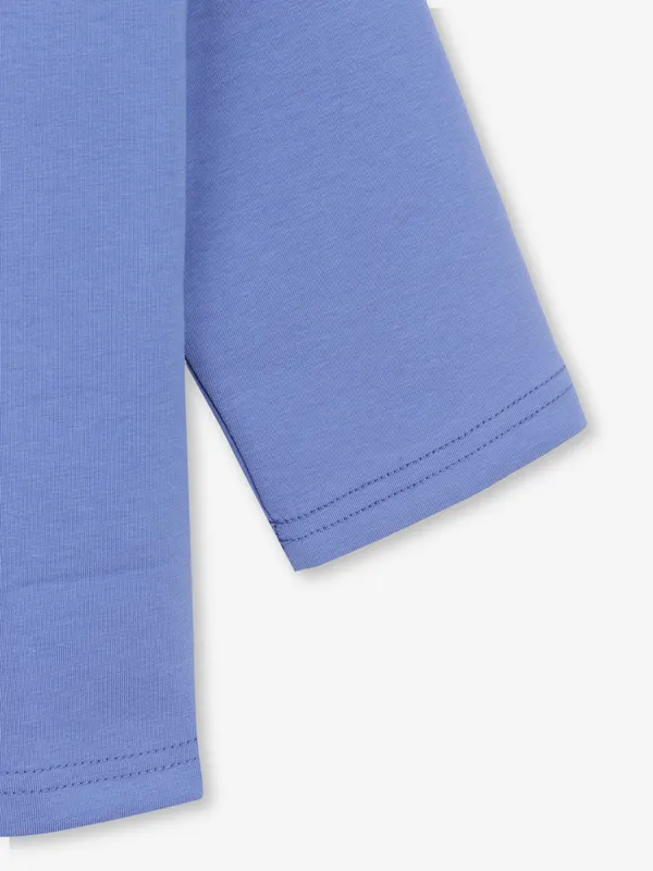DEAL L.blue printed cotton crop top
