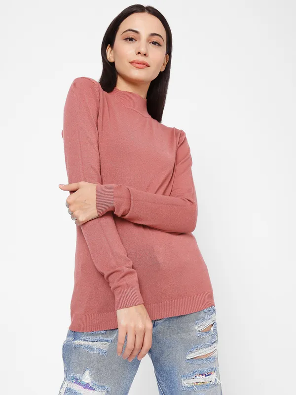 DEAL latest knitted carrot pink t-shirt