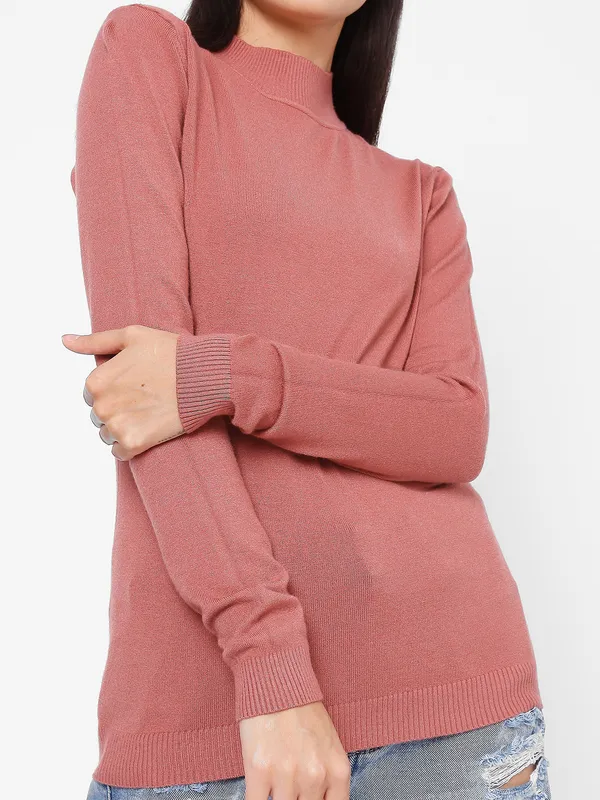 DEAL latest knitted carrot pink t-shirt