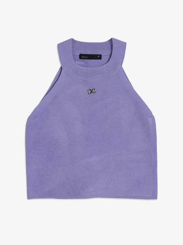 DEAL lavender knitted plain top