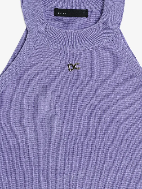 DEAL lavender knitted plain top